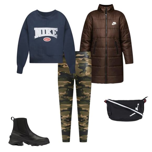 Nike Mid-Rise Camo Dri-FIT Tight Fit One Leggings Green size XXS NWT DD4559-222 - Picture 4 of 12